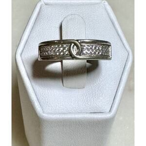 925 Sterling Silver Cubic Zirconia CZ Band Ring Size 6
